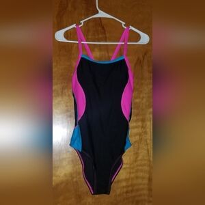 Women's Aolve Colorful One Piece Train Swimwear Slim Straps Sport Small